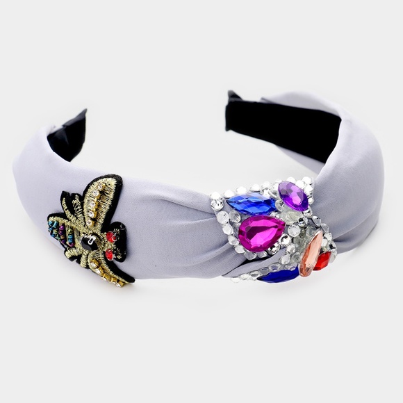 Accessories - Crystal Embellished Honey Bee Knot Head Band